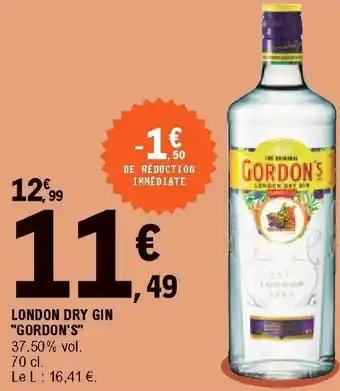 E.Leclerc London dry gin "gordon's" offre