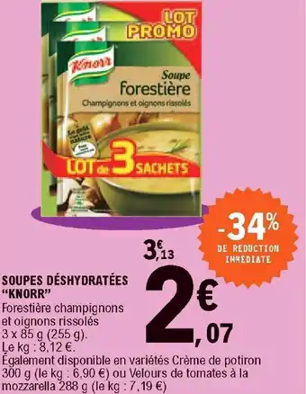 E.Leclerc Soupes déshydratées "knorr" offre