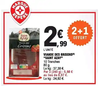 E.Leclerc Viande des grisons "saint azay" offre