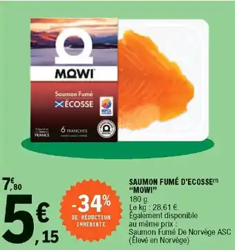 E.Leclerc Saumon fumé d'escosse "mowi" offre