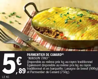 E.Leclerc Parmentier de canard offre