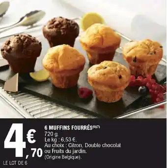 E.Leclerc 6 Muffins fourrés offre