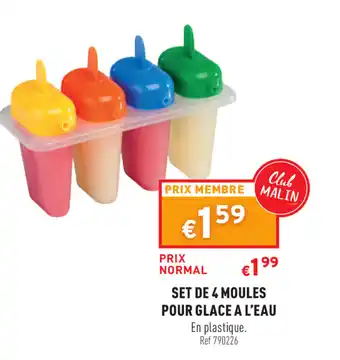 Trafic Set de 4 moules pour glace a l'eau offre