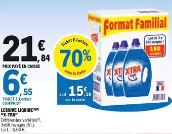 E.Leclerc Lessive liquide "x-tra" offre