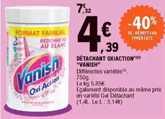 E.Leclerc Détachant oxiaction "vanish" offre