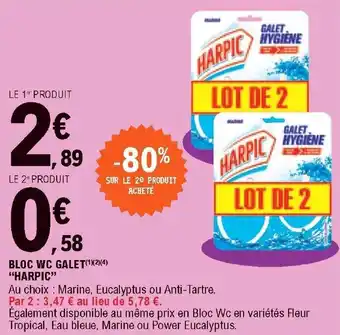 Bloc wc galet "harpic"
