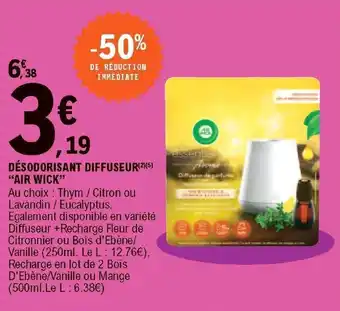 E.Leclerc Désodorisant diffuseur "air wick" offre