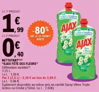 E.Leclerc Nettoyant "ajax fête des fleurs" offre