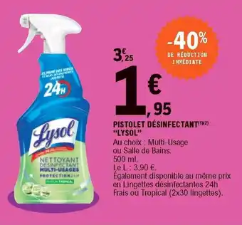 E.Leclerc Pistolet désinfectant "lysol" offre