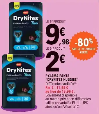 E.Leclerc Pyjama pants "drynites huggies" offre