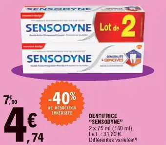 E.Leclerc Dentifrice "sensodyne" offre