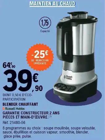 E.Leclerc Blender chauffant offre