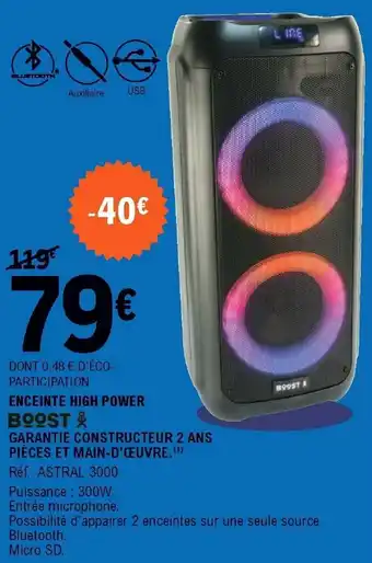 E.Leclerc Enceinte high power offre
