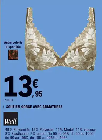 E.Leclerc Soutien-gorge avec armatures offre