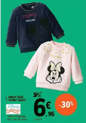 E.Leclerc Sweat bébé "disney baby" offre