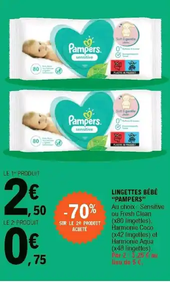 E.Leclerc Lingettes bébé "pampers" offre