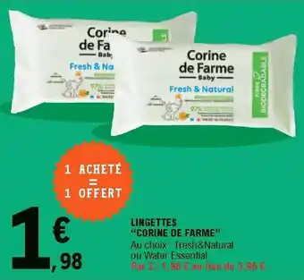 E.Leclerc Lingettes "corine de farme" offre