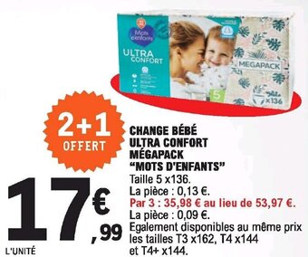 Promo Maxi Carre Coton Bebe Mots D Enfants Chez E Leclerc