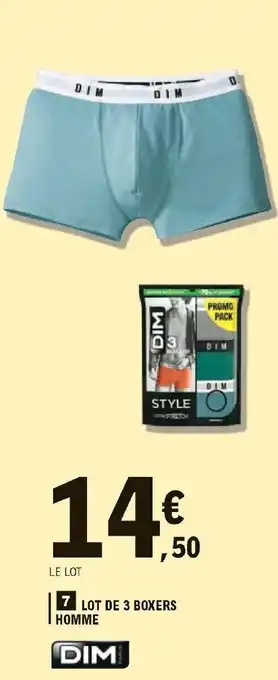 E.Leclerc Lot de 3 boxers homme offre