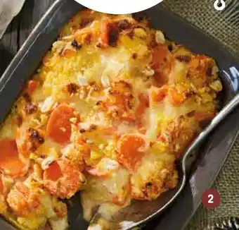 Gratin de carotte et patate douce, sauce au comté