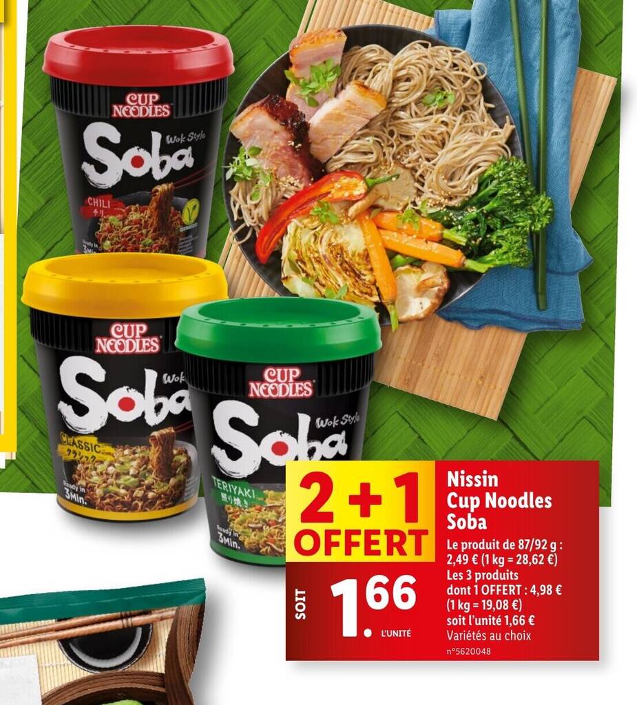 Promo Nissin Cup Noodles Soba chez Lidl