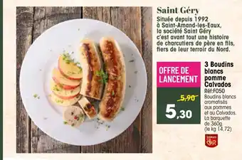 Croque Gel 3 Boudins blancs pomme calvados offre