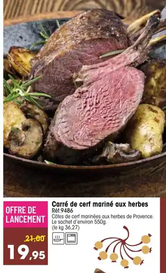 Carré de cerf mariné aux herbes