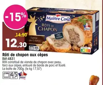 Croque Gel Rôti de chapon aux cèpes offre