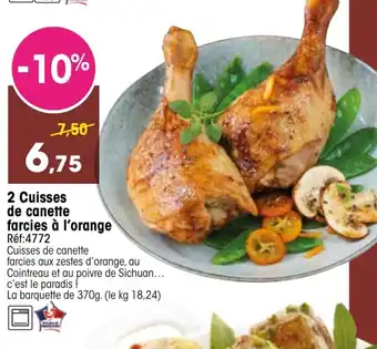 Croque Gel 2 Cuisses de canettes farcies à l'orange offre