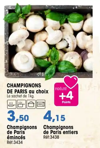 Croque Gel Champignons de Paris offre