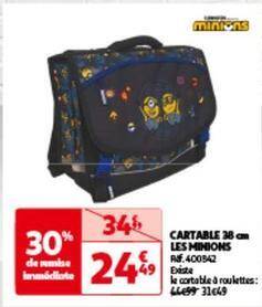 Promo Cartable les minions chez Auchan