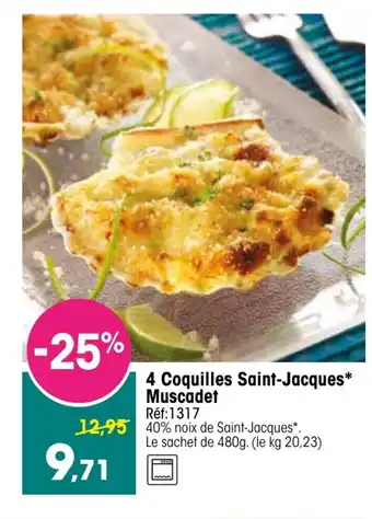 Croque Gel 4 Coquilles Saint-Jacques Muscadet offre