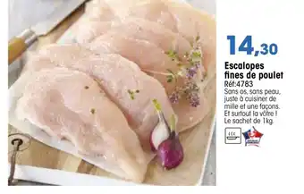 Croque Gel Escalopes fines de poulet offre