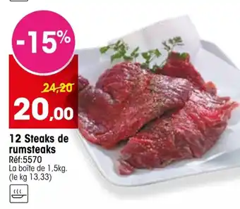 Croque Gel 12 Steaks de rumsteaks offre