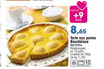 Tarte aux poires Bourdaloue