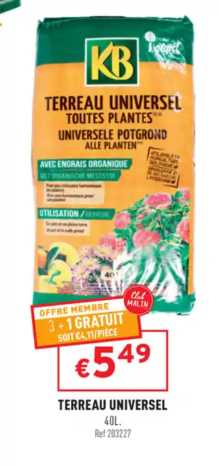 Trafic Terreau universel offre