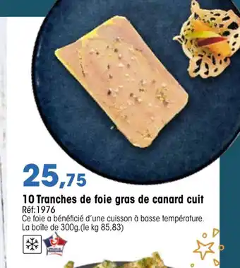 Croque Gel 10 Tranches de Foie Gras de Canard Cuit offre