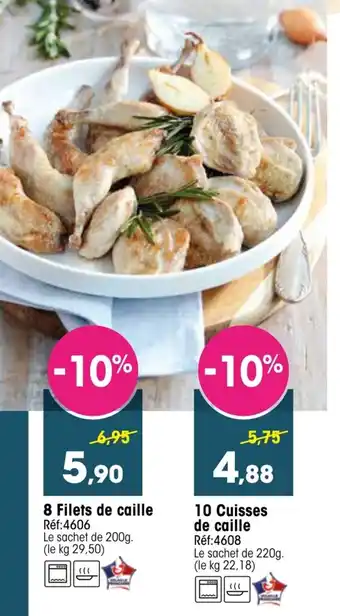 Croque Gel 8 Filets de Caille offre