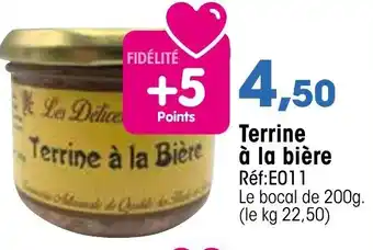 Croque Gel Terrine à La Bière offre
