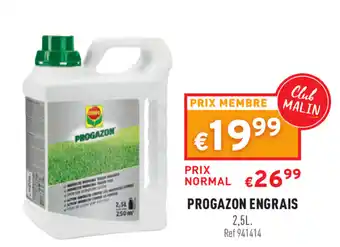 Trafic Progazon engrais offre
