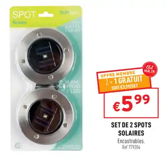 Trafic Set de 2 spots solaires offre