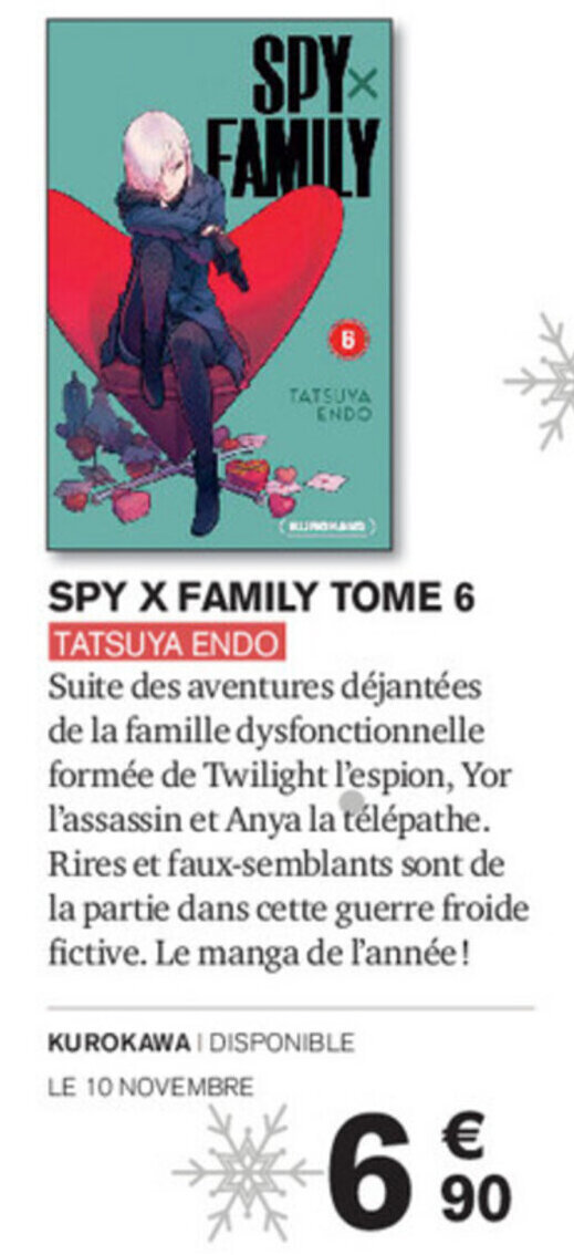 Promo Spy X Family Tome 6 chez Carrefour Promo Spy X Family Tome 6 chez Carrefour