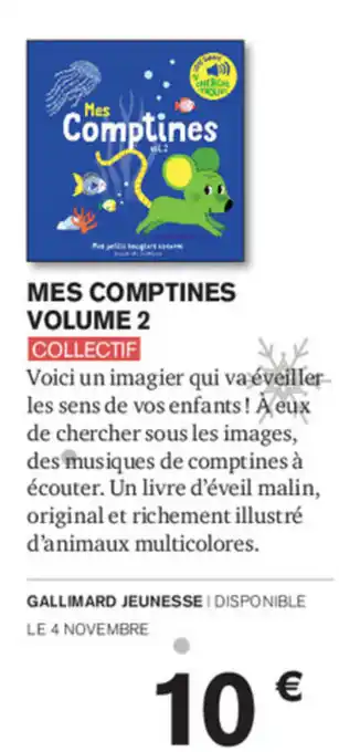 Mes Comptines Volume 2