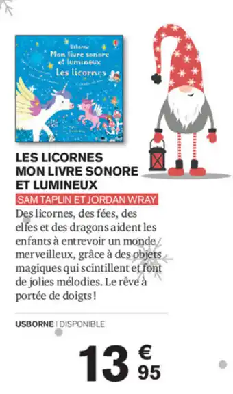 Carrefour Les Licornes Mon Livre Sonore Et Lumineux offre