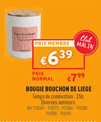 Trafic Bougie bouchon de liege offre