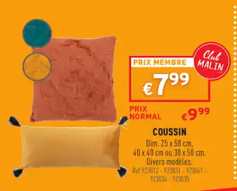 Trafic Coussin offre