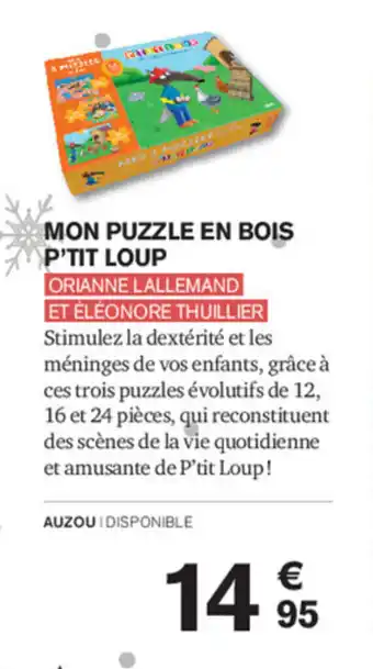 Carrefour Mon Puzzle En Bois P'tit Loup offre