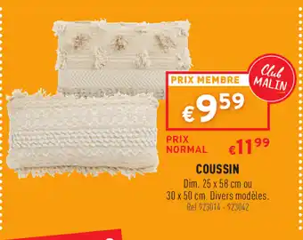 Trafic Coussin offre