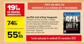 Carrefour Market Jeu Ps4 «call Of Duty Vanguard» offre