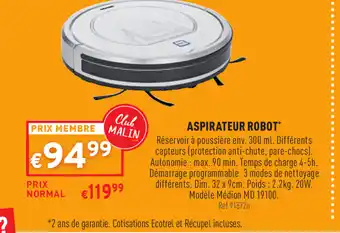 Trafic Aspirateur robot offre